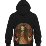 Nezuko Kamado Black Embroidered Hoodie