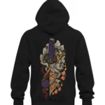 Luffy Oni Mask & Katana Embroidered Hoodie