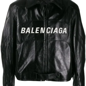 Balenciaga Biker Black Genuine Leather Jacket