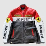 Ferrari F1 Racing leather Jacket - Cowhide Leather jacket